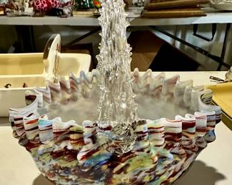 Stevens & Williams art glass basket