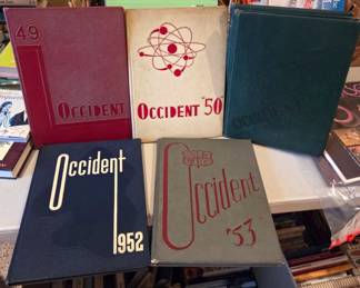 1949 to 1953 Occident Year books from T L Handy High School 