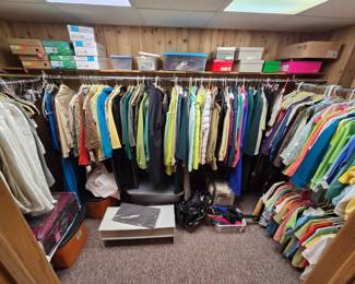 Lots of Ladies Designer Clothing, some with new tags and Lots of Shoe brand new never worn.