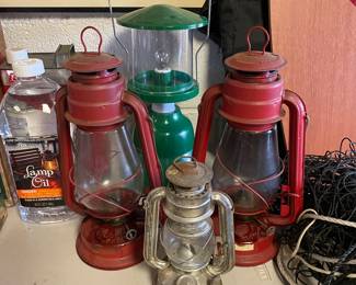 Vintage oil lanterns & Coleman lantern
