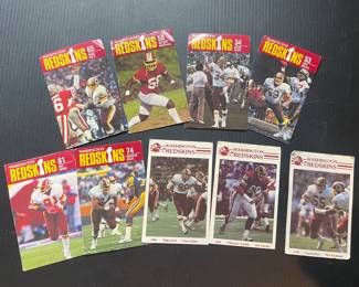 Vintage Redskins trading cards 