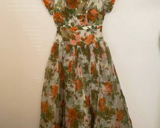 Vintage floral swing dress
