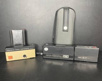 Argus pocket camera w flash & Hawkeye instamatic camera vintage 