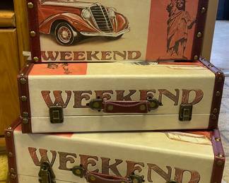 Decorative retro suitcase set 
