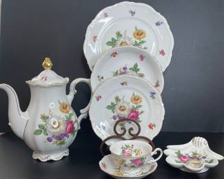 Mitterteich china dinnerware in Meissen Floral pattern