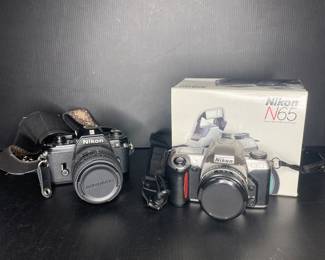 Nikon N65 & EM SLR camera vtg 