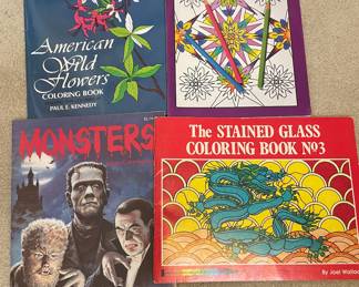 Collection of adult coloring books 