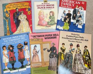 Assortment of paper doll books 