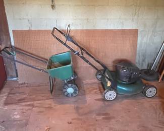 Scott’s spreader & push lawn mower 