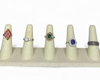 Rings include sterling silver & Avon 