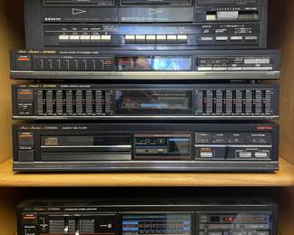 Vintage Studio Standard by Fischer CD player, stereo equalizer, AM/FM synthesizer
Sanyo dual tape deck 