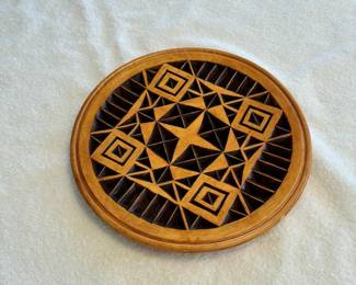 Small carved basswood plate