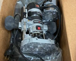 Porter cable 1 1/4 hp compact router fixed/ plunge combo kit Md # 450 pk $150.00