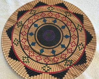 Basket illusion plate front and back, ambrosia maple