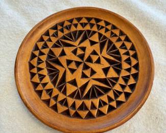 Carved basswood plate