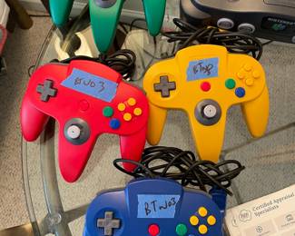 Nintendo 64 with Four Controllers 