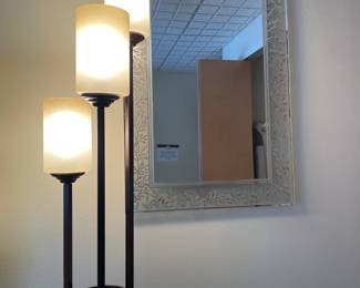 Floor Lamp, Decorative Mirror 