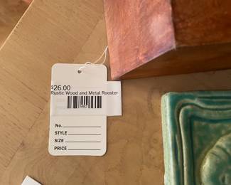 Rustic Wood and Metal Rooster 