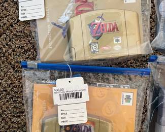 N64 Zelda Majora's Mask Gold, N64 Zelda Ocarina of Time Gold