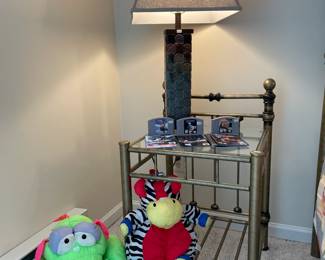 Glass Top Side Table 