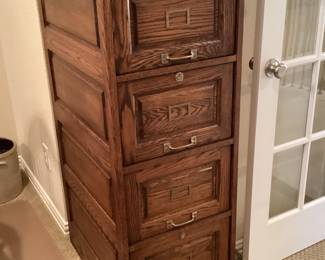 Wooden filing cabinet