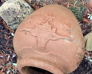 Texas longhorn pot