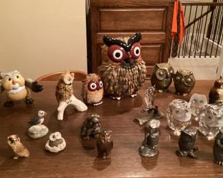 Swarovski crystal owls