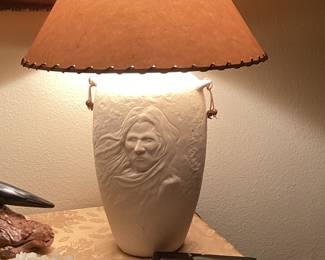 Rawhide lampshade