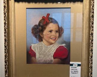 Signed Original Oil Pastel Portrait