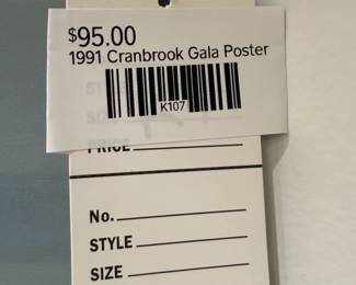 1991 Cranbrook Gala Poster
