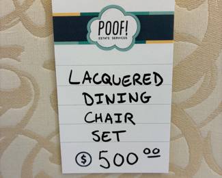 Lacquered Dining Chair Set