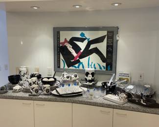 Duro Sardines Platter, Cutco #1720 Pairing Tool, Cutco #1768 JD Spatula, Waterford Kylemore Shot Glasses Set of 12, Waterford Kylemore Tumbler Set, 1991 Cranbrook Gala Poster