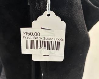 Prada Black Suede Boots