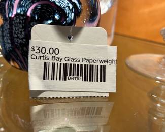 Curtis Bay Glass Paperweight