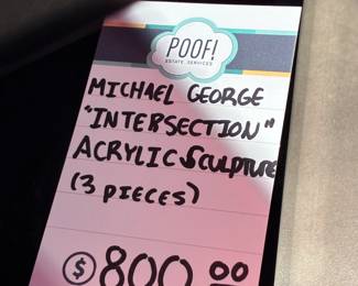 Michael George "Intersection" Acrylic Sculpture