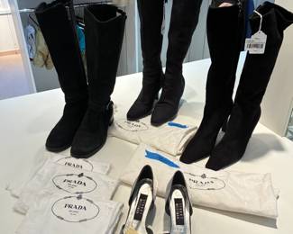 Prada Black Suede Boots