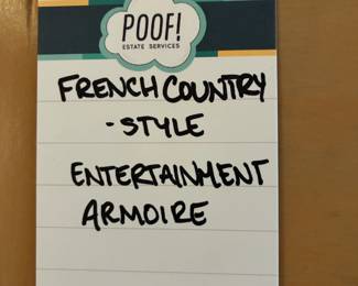 French Country Style Entertainment Armoire