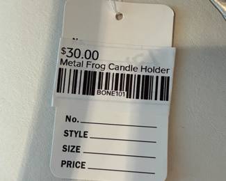 Metal Frog Candle Holder