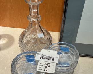 Val St Lambert Zodiac Coaster Set