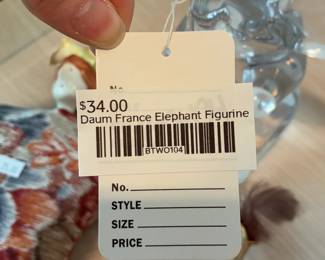 Daum France Elephant Figurine