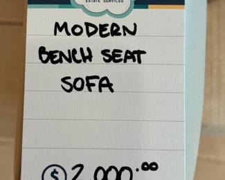 Modern Bench Seat Sofa