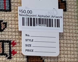 Needlepoint Alphabet Artwork