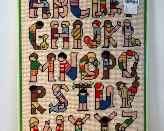 Needlepoint Alphabet Artwork