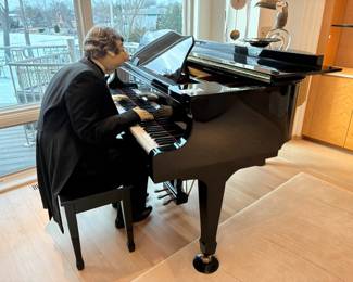 Young Chang Baby Grand Player Piano w/ Player Puppet