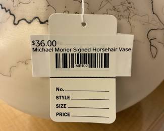 Michael Morier Signed Horsehair Vase