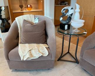Geiger-Brickel Mauve Mohair Armchair