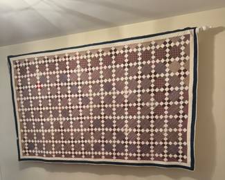 Handmade postage stamp quilt/wall hanging