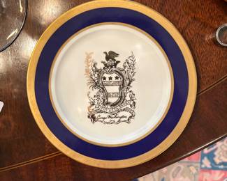 Mt. Vernon plate (displays rendering of George Washington's family bookplate
