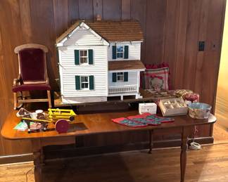 Vintage doll house. Furnishings also available.