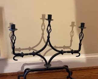 Large cast iron candle holder